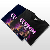 Photo personnalisée Positive Vibes Positive Life - T-shirt unisexe personnalisé, sweat à capuche, sweat-shirt - Cadeau pour les membres de la famille, les propriétaires d'animaux et les amoureux des animaux